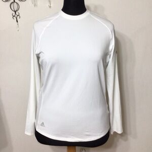 Adidas Classic White Long Sleeve Sport Top